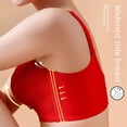 thumbnail image 2 of Sujetador de látex con encaje y flores románticas, ropa interior grande y roja, sin aros, con fruncido en el pecho pequeño, accesorio ajustable, 2 of 4