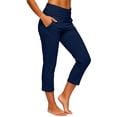 thumbnail image 3 of CUZIBR Yoga Pants For Women With Pocket High Waist Slim Fit Legging Stretch Workout Trendy Pants For Women Casual Gym Everyday Activewear Comfort Club Bottoms,Navy,XXL, 3 of 5