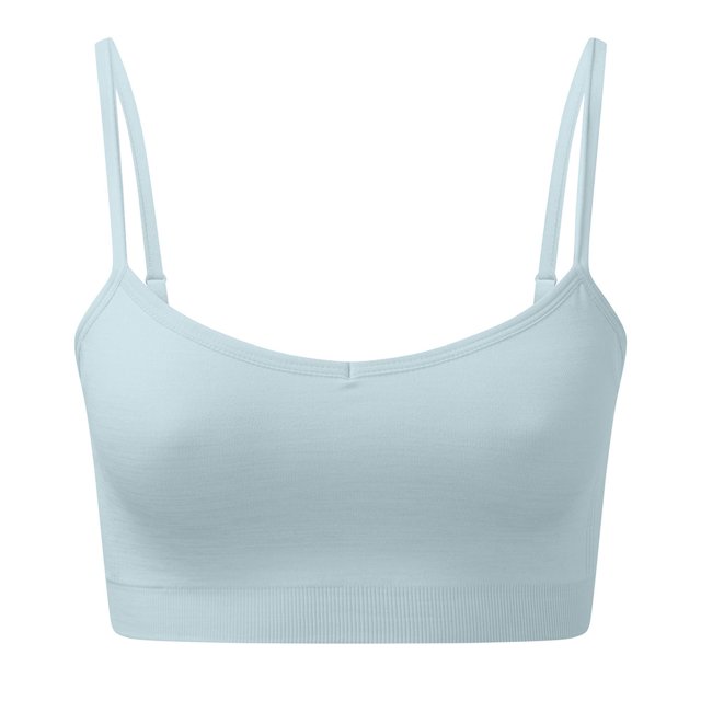 TriDri - Sujetador Deportivo de Mezcla para Mujer (Azul Cielo)