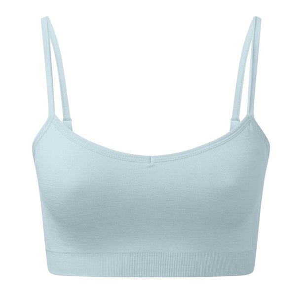 TriDri - Sujetador Deportivo de Mezcla para Mujer (Azul Cielo)