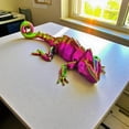 thumbnail image 2 of 3D Printed Color-Changing Chameleon Statue - Self-Adaptive Lizard Figurine with Glowing Eyes, Realistic Scales, No Electricity Needed, Durable Plastic Indoor, 2 of 9