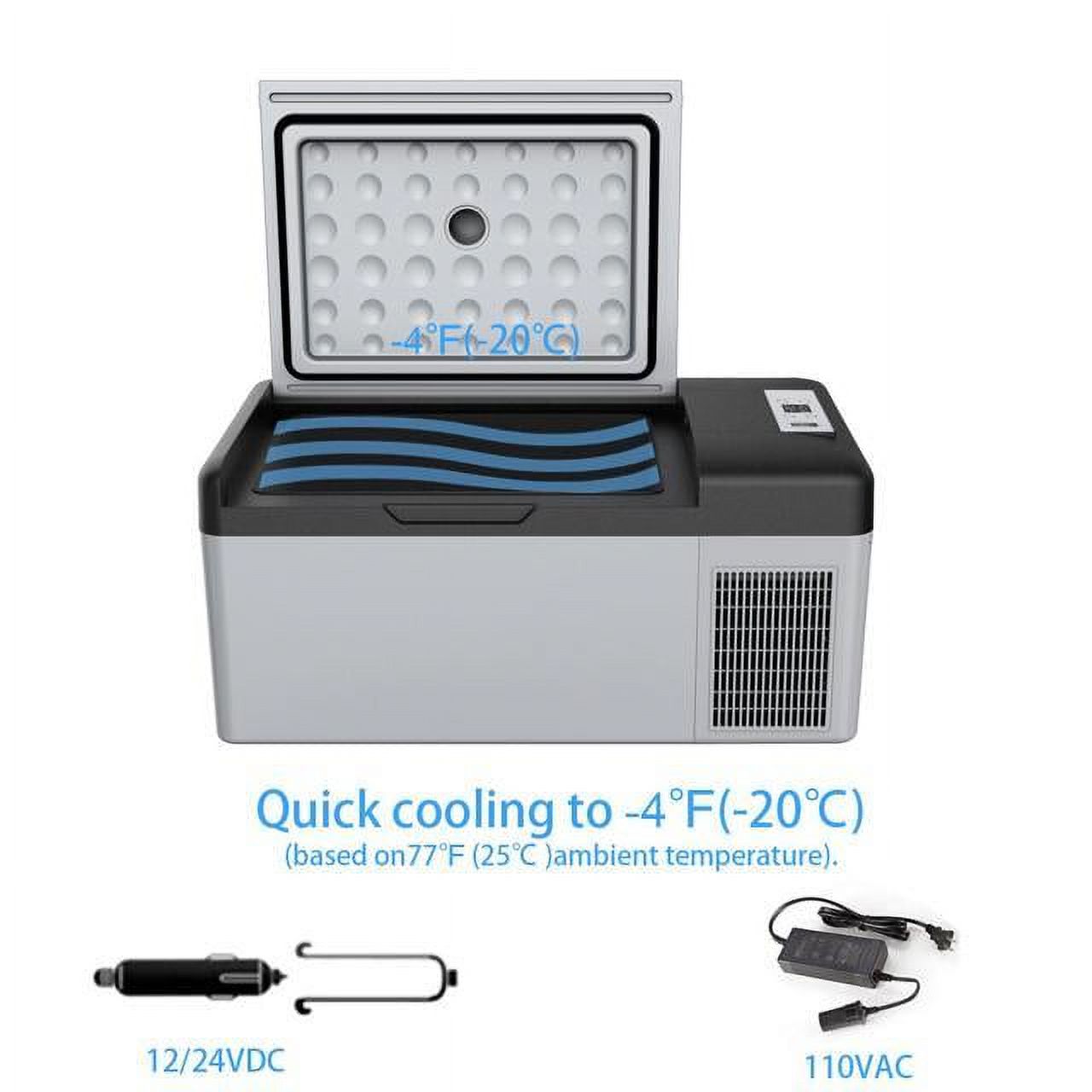ACOPOWER P15 LiONCooler 16 Quarts 4°F True Freezing, 12V/24V DC and 110V AC, Portable Compressor Fridge Freezer fit for car and Home - image 4 of 6