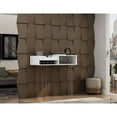 thumbnail image 3 of Rockefeller 39.37 Entryway Console with 3 Compartments and Metal Legs in White, 3 of 7