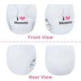 thumbnail image 2 of Littleforbig Washable Adjustable Reusable Waterproof Cloth Adult Diaper Wrap Cover One Size - I Love Mommy White, 2 of 6