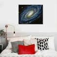 thumbnail image 4 of Nawypu  Andromeda Spiral Galaxy in Blue Square Hubble Telescope Canvas Art Print Stretched Wall Decor, 4 of 4