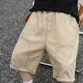 thumbnail image 5 of NAISIBABY Boys Cargo Shorts, Fashion Elastic Waist Baggy Fit Kids Summer Shorts Khaki 14T, 5 of 7