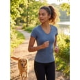 thumbnail image 3 of Emmalise Women’s Short Sleeve V-Neck Fitted Top Electric Brights Assortment-S, 3 of 9