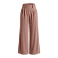 thumbnail image 7 of Sevevn Women's Soft Thick Vertical Rib Wide Leg Casual Pants High Waist Pleated Design With Side Pockets Fall Daily Wear Pants, 7 of 7