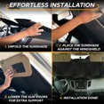 thumbnail image 5 of Car Windshield Sunshade,Front Windshield Sunscreen Heatshield for Cool Interiors,Reflective Car Screen Protector,Foldable Reflective Sun Visor,Universal Fit Large,55''x27.5'',Silver,Topboutique, 5 of 7