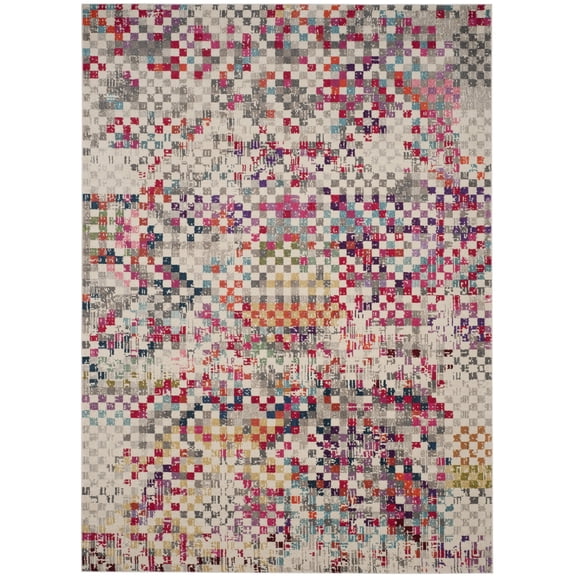SAFAVIEH Monaco Ristorin Abstract Area Rug, Grey/Multi, 9' x 12'