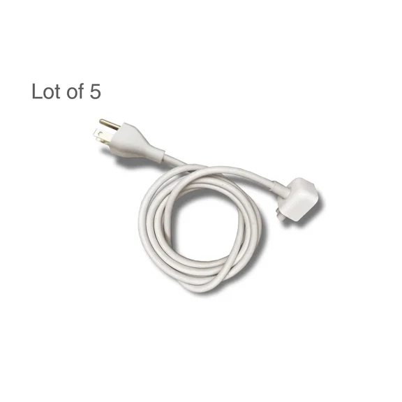 Restored 5 Pack Apple 1.8M Power Adapter Extension Cable 2.5A 125V Power Cord (Refurbished)