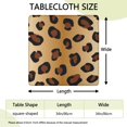 thumbnail image 2 of Gold and Brown Of Leopard Print Square Fitted Tablecloth with Elastic Edge,Square Table Cover,Washable Elastic Table Cover for Home Kitchen Party Decor 34"x34", 2 of 6