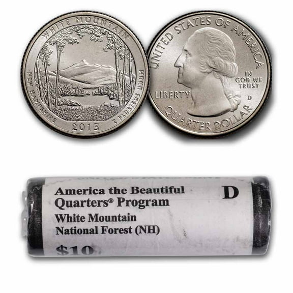 2013-D ATB Quarter White Mountain National Forest 40-Coin Roll BU