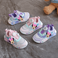 thumbnail image 2 of Frozen Girls Sneakers Elsa Spring & Fall New Kids Breathable Mesh Lighted Casual Shoes Disney Princess Soft Sole Swivel Button, 2 of 5