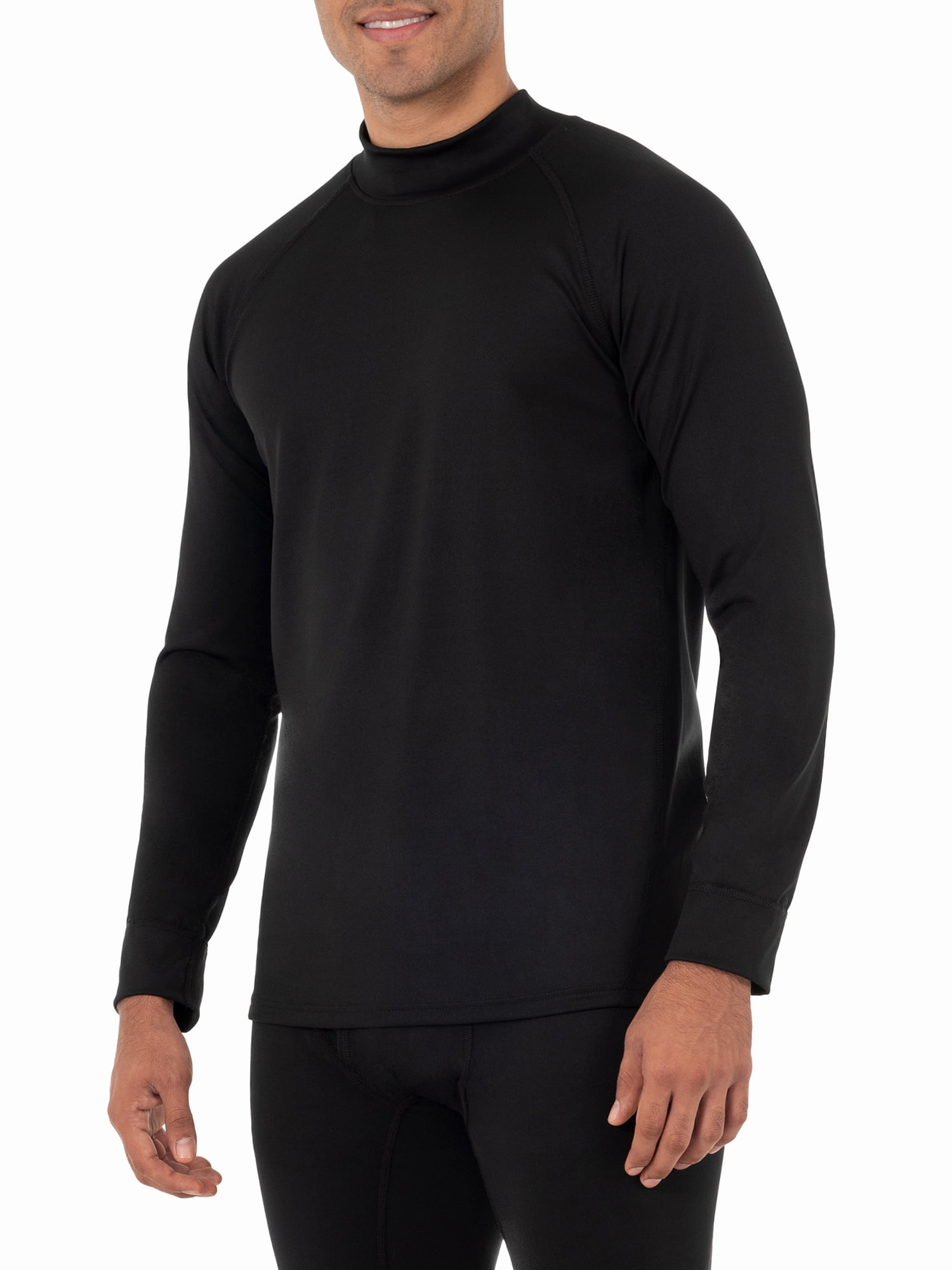 Russell Men's & Big Men's Heavyweight Fleece Baselayer Mock Neck Long Sleeve Top, Sizes M-5XL