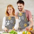 thumbnail image 3 of Dog Paw and Bone Apron-Garden Aprons for Women with Pockets-Cotton Linen Waterproof Kitchen Cooking Gardening Aprons Adjustable for Kitchen,Cooking,BBQ and Salon 33x27 Inch, 3 of 7