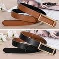 thumbnail image 4 of Skinny Reversible Belts for Women, Two-in-one Women Thin Belt for Dresses Jeans Pants with Gold Buckle, 4 of 6