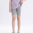 thumbnail image 6 of AJTQTH Girls Bike Shorts Toddler Kids Solid Color Basic Short Leggings Summer Breathable Yoga Dance Sport Shorts Under Dress Safety Short Pants Gray 3 Years, 6 of 6
