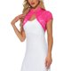 thumbnail image 4 of INSPIRE CHIC Cubre Hombros de Encaje para Mujeres con Cuello Alto y Botones, Manga Corta, Color Rosa Fucsia, 4 of 6