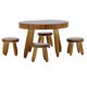 thumbnail image 5 of Silla de mesa para casa de muñecas de madera maciza 1:12, muebles en miniatura simulados, decoración para comedor y cocina, 5 of 9