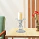 thumbnail image 1 of Portavelas de vidrio transparente Macarena Candelero soporte de vela decorativos Manualidades para mesa Aniversario de vacaciones decoración Portavelas cónico, 1 of 8