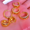thumbnail image 4 of 14K Gold Plated 925 Sterling Silver Posts Small Hoop Earrings for Women,Trendy Geometric Plain Chunky Huggie Earscape Piercing Pack Hypoallergenic Everyday Gold Hoop Earrings Set 3Pairs, 4 of 9