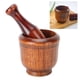 thumbnail image 5 of Zhuge Cuenco de madera para moler - Juego de mortero y maja de madera, machacador de ajo manual para cocina doméstica, molinillo de especias de jengibre, juego de mortero y maja, 5 of 5
