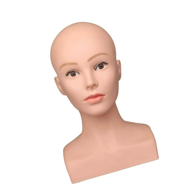 facefd Model Head Mannequin Stand and Holder Wig Display Head for Hats Salon Home