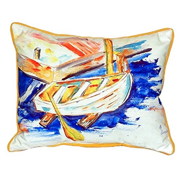 Betsy's Row Boat Small Indoor/Outdoor Pillow 11x14