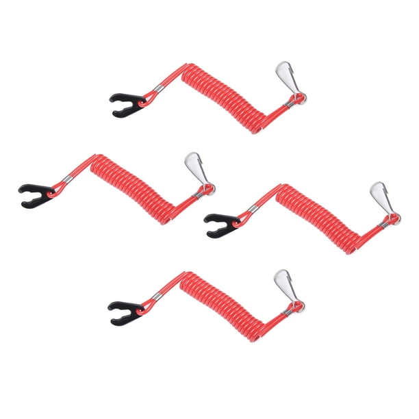 Riwesomey 4 piezas de repuesto para motor fueraborda de barco, interruptor de parada de motor, interruptor de cable de seguridad para lancha Accesorios para motos Riwesomey CZ13052-00B