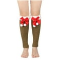 thumbnail image 3 of QLEICOM Leg Warmers,Women's Christmas Leg Warmers with Plush Lining and Slouchy Knit for Cold Weather Festive Footless Socks Provide Calf Warmth As Holiday Themed Accessories Khaki, 3 of 5