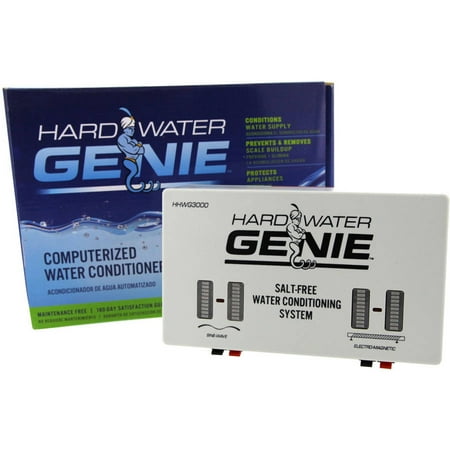 Hard Water Genie No Salt Treatment Conditioner, Softener and Descaler System