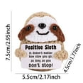 thumbnail image 4 of Landzoo One Motivational Positive Crochet Sloth. Handmade Reminder To Uplift Your And Support Mental Health Knitted Sloth Practical Multifunctional Beautiful Desktop Decoration, 4 of 9
