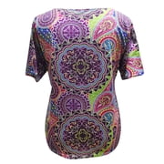 Summer Tops for Women 2025 Women's Casual Loose Round O-Neck Printed Short Sleeve T-Shirt Tops