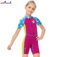 thumbnail image 3 of Niños Wetsuit multicolor cuello redondo de una pieza de manga corta dibujos animados traje de baño para niñas traje de baño para nadar buceo s sidaley OD003646-01, 3 of 7