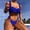 Blue, variant on Women Strap Wrap Pad High Waist Bikini Set Swimsuit Thong Swimwear Two Bathing Suit Womens String Bikini Swimsuits Lifeguard Bikini Bikini Shorts for Women Back Push up Bikini Top Mens Bikini Briefs