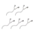 thumbnail image 1 of Unique Bargains 10Sets 6mm Leather Cord End Caps with Lobster Clasps & Extender Chain for DIY, Rhodium Tone, 1 of 7