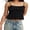 Black, variant on LMLYSoH Women's Summer Slim Camisole Spaghetti Strap Lace Trim Smocked Tank Tops Streetwear