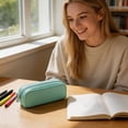 thumbnail image 6 of Lksixu Silicone Pencil Case, Large Capacity Solid Color Pencil Pouch with Zipper, Aesthetic Stationery Organizer, Waterproof & Lightweight Pencil Bag, Portable Travel Cosmetic Makeup Bag, 6 of 6