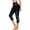 Black, variant on Attraco Swim Pants for Women High Waisted Swim Capris Swim Shorts Swimming Leggings