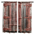 thumbnail image 2 of Wooden Door Paint Retro Curtains Home Decor Living Room Kitchen Balcony Room Window Curtain Bedroom Patio Decoration, 2 of 7