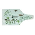 thumbnail image 2 of Rubber Duck Cutting Board, Lake Animals and Plants Lily Flowers Reeds Cane in the Pond Nature Park, Decorative Tempered Glass Cutting and Serving Board, Wine Bottle Shape, White Green, by Ambesonne, 2 of 5