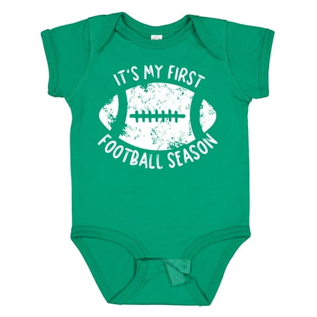 

Inktastic It s My 1st Football Season Distressed Gift Baby Boy or Baby Girl Bodysuit