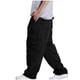 thumbnail image 4 of Pantalones largos de moda para hombre, casuales, de color sólido, con bolsillos y cremallera, cintura elástica, de algodón., 4 of 4
