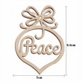 thumbnail image 4 of 6 Pcs Christmas Decorations Wooden Ornament Xmas Tree Hanging Pendant Ornament, 4 of 6