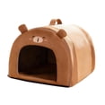 thumbnail image 4 of Flynix Lit pour Chat Maison Fermée Niche Robuste Anti-Effondrement Tapis en Peluche pour Petits Animaux, 4 of 10