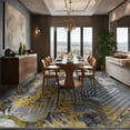 thumbnail image 5 of FULIE 6'x9'Area Rugs Modern Abstract Living Room Rug Indoor Floor Carpets for Bedroom,Yellow, 5 of 7