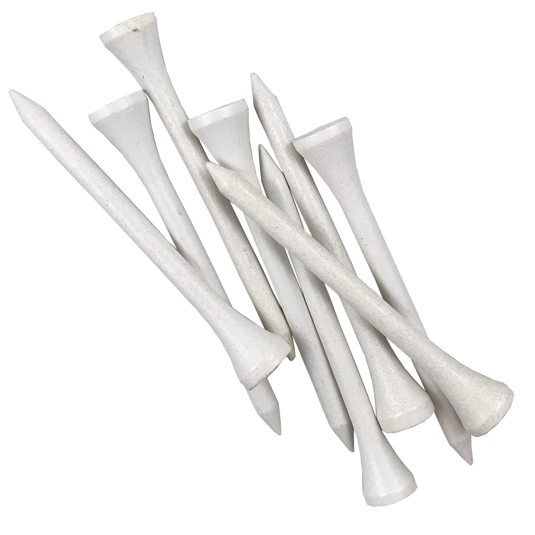 (2 pack) Pride Sports 3.25” White Hardwood Golf Tees – Classic Durable Wood Tees for Long Drives, 45 Count