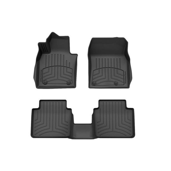 WeatherTech FloorLiner HP Custom Fit Floor Mats compatible with 2023-2026 Mazda CX-50 - 1st & 2nd Row, Black