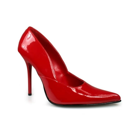 5 Inch Sexy Lingerie Shoe 4 1/2 Inch Sexy Stiletto Shoe Classic Pump Shoe WIth Pointed-Toe Red Patent Size: 5 ()
